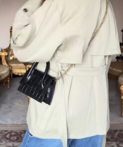 Alternative view of short trench coat