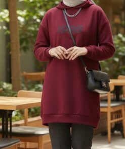 Alternative view of long hoodie